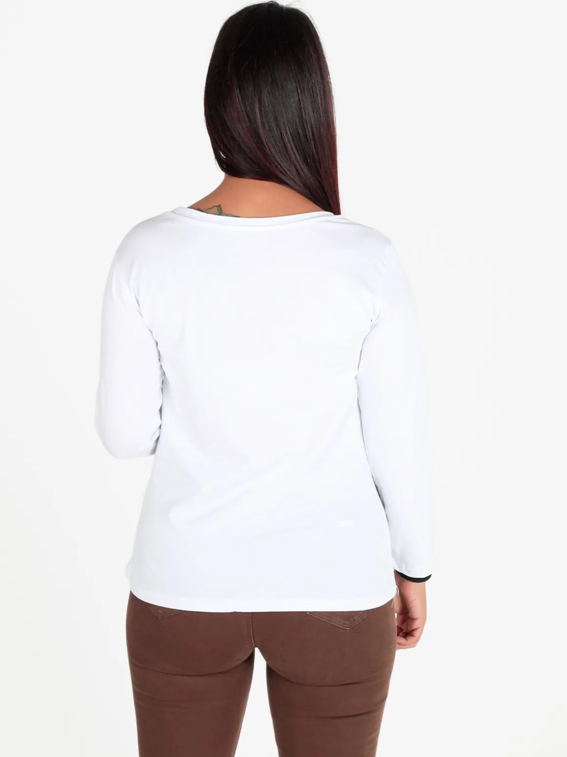 Mitica&Co. T-shirt donna a maniche lunghe in cotone