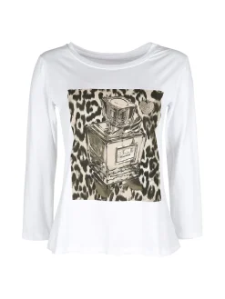 Mitica&Co. T-shirt donna a maniche lunghe in cotone