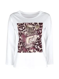 Mitica&Co. T-shirt donna a maniche lunghe in cotone