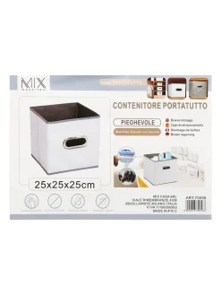 Mix Casa Contenitore portatutto pieghevole 25 x 25 x 25 cm