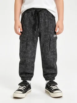 Mk Boys Pantaloni cargo da ragazzo - nero