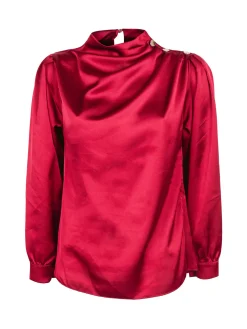 Moda Fashion Blusa in simil seta da donna