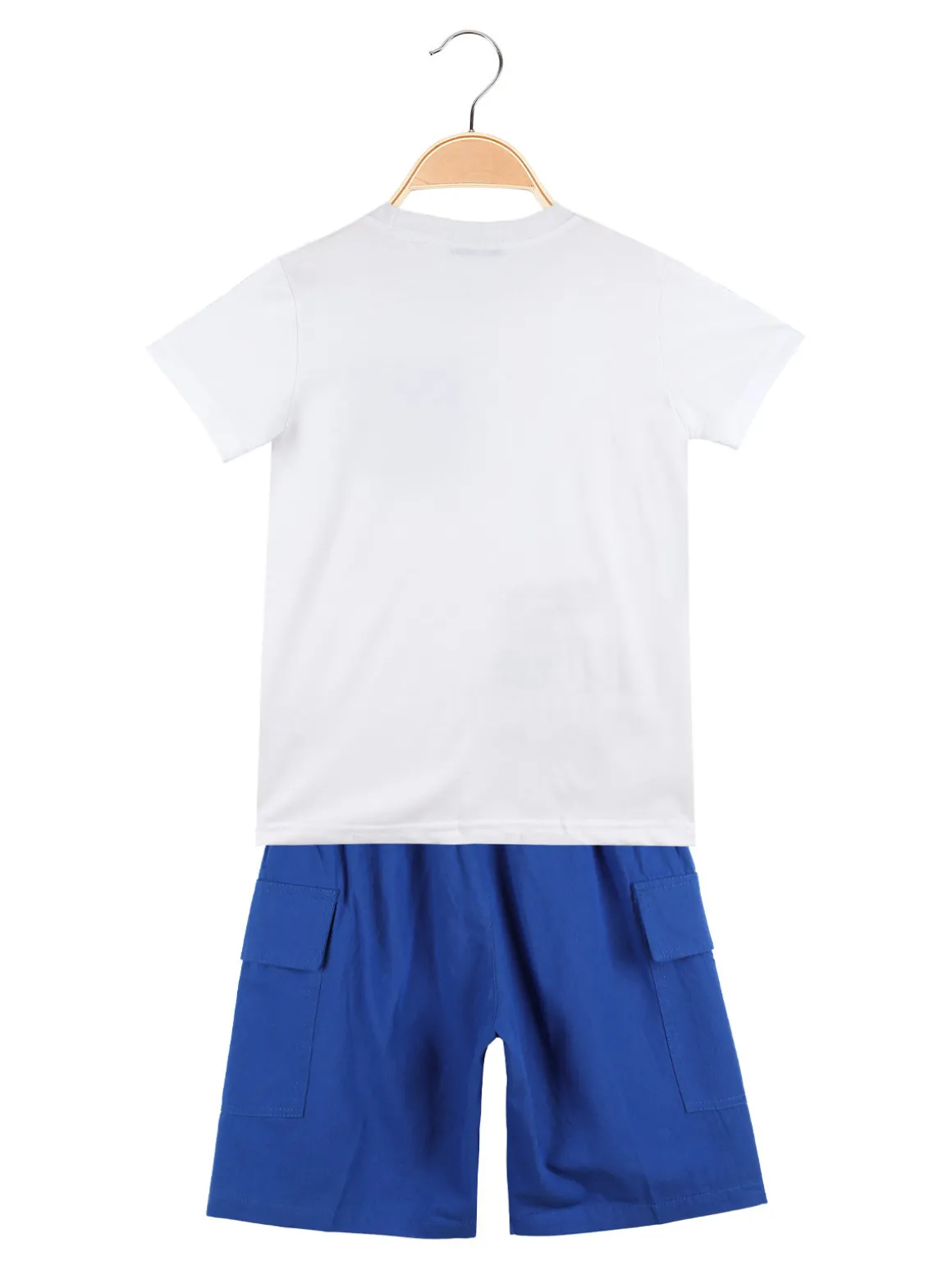 Moda Junior Completo corto 2 pezzi da bambino con t-shirt + bermuda cargo
