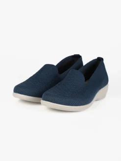 Moenia Ballerine in tessuto con zeppa