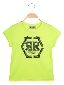Molecola T-shirt fluo con stampa