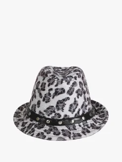 Monica Narducci Cappello donna animalier con borchie