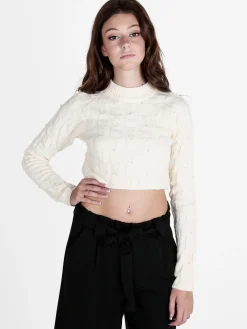Monique Maglione cropped da donna con perle