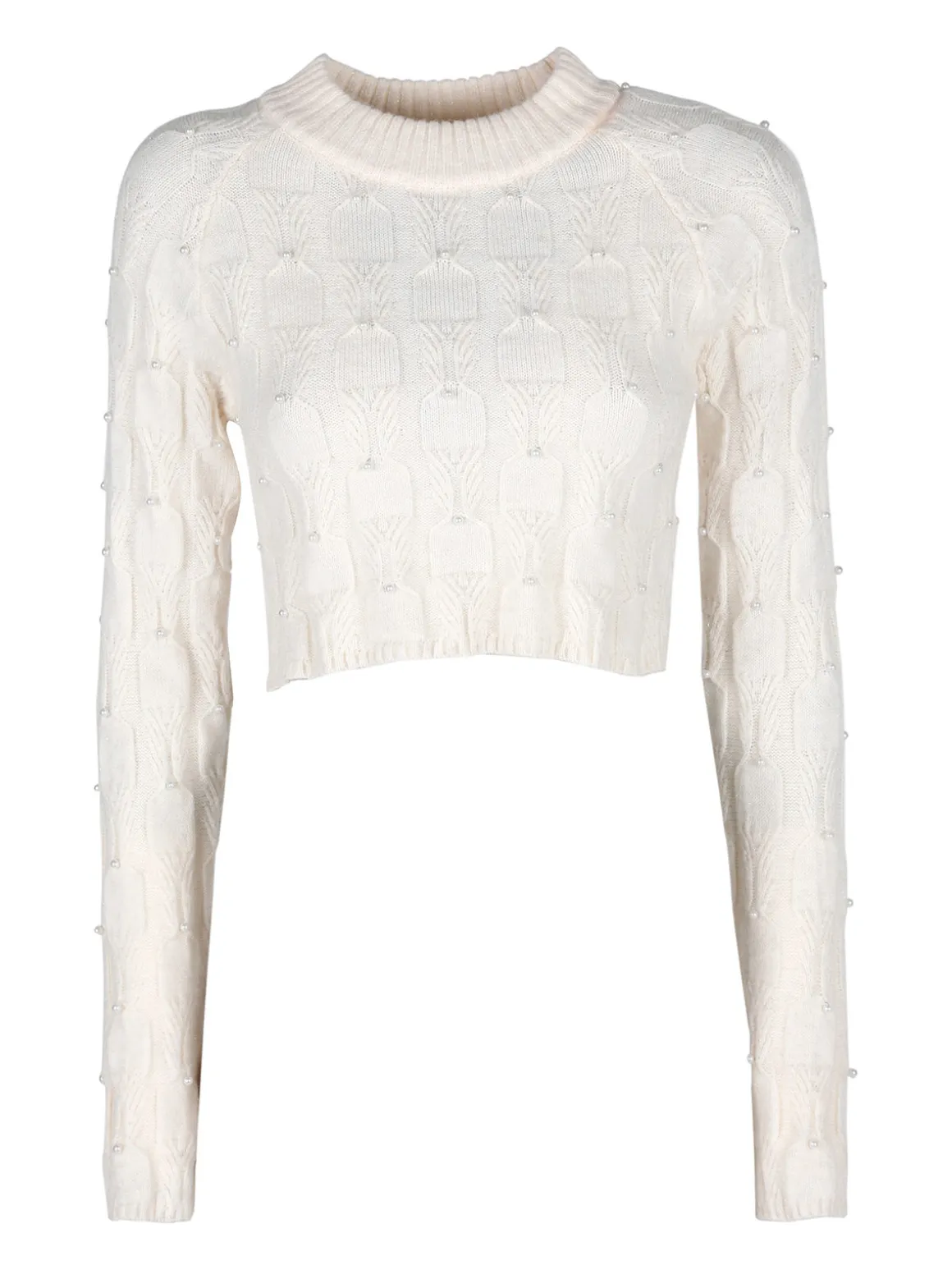 Monique Maglione cropped da donna con perle