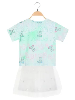 Mono Star Completo da bambina gonna in tulle + t-shirt