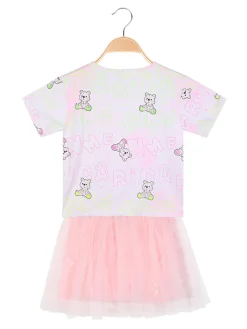 Mono Star Completo da bambina gonna in tulle + t-shirt