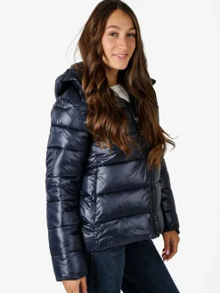 Monte Cervino Giubbotto donna con cappuccio e zip - blu scuro