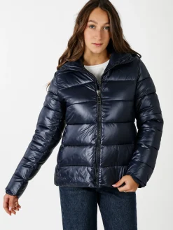 Monte Cervino Giubbotto donna con cappuccio e zip - blu scuro