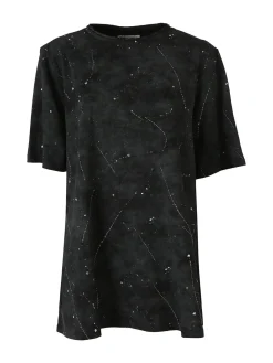 Monte Cervino Maxi t-shirt donna oversize in cotone - nero