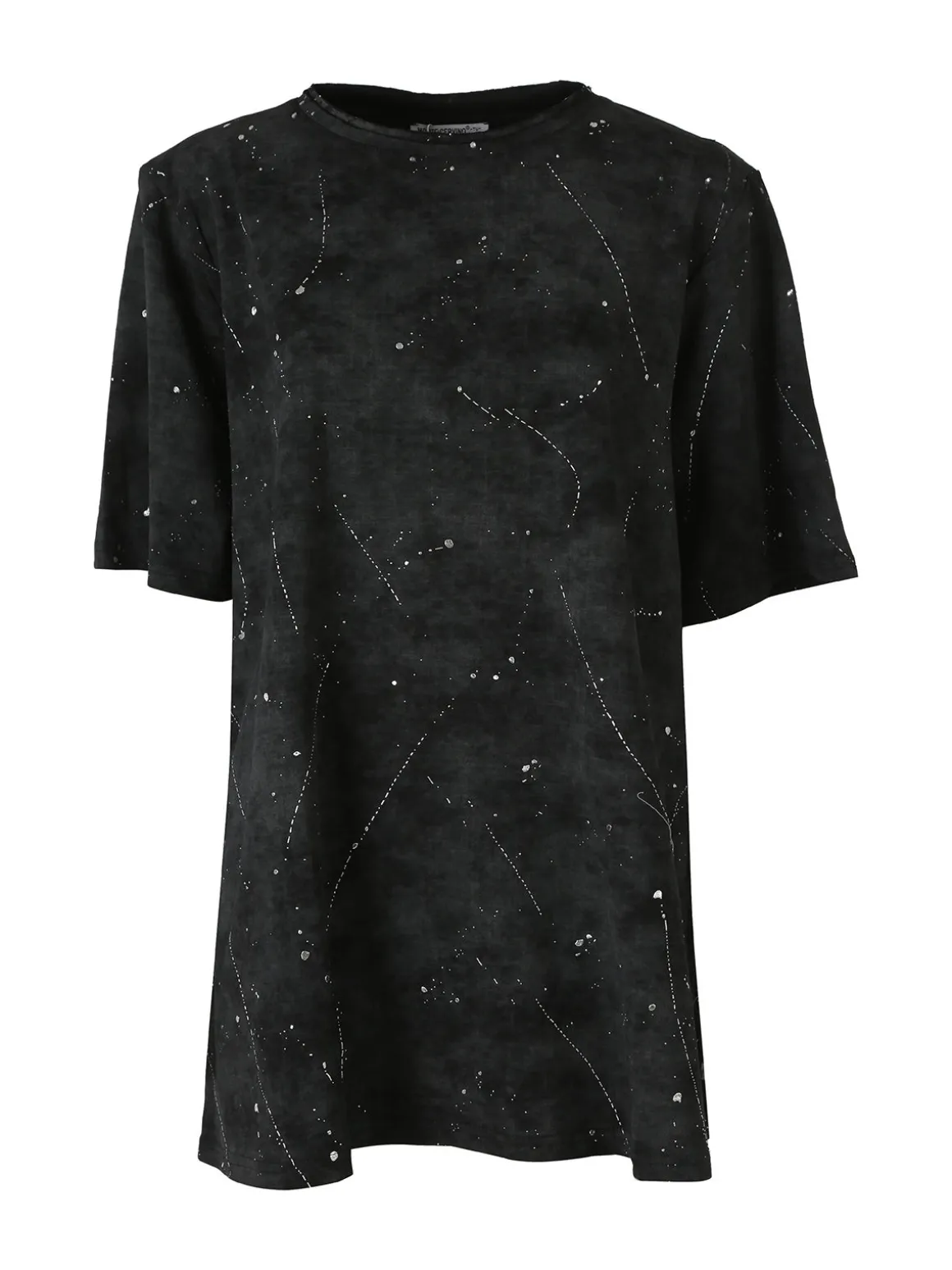 Monte Cervino Maxi t-shirt donna oversize in cotone - nero