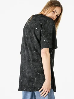 Monte Cervino Maxi t-shirt donna oversize in cotone - nero