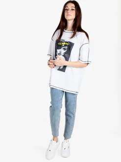 Monte Cervino Maxi t-shirt donna oversize con stampa