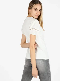 Monte Cervino T-shirt donna con stampa cuore e pietre colorate