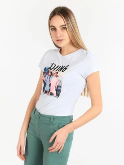 Monte Cervino T-shirt donna con disegno e perline