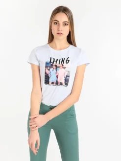Monte Cervino T-shirt donna con disegno e perline
