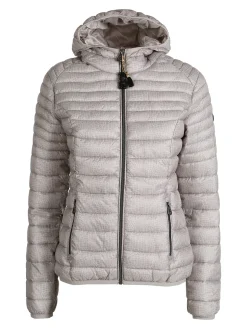 Mont Rose Giubbotto corto da donna con cappuccio e zip - beige