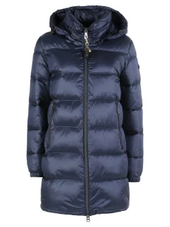 Mont Rose Giubbotto donna imbottito con cappuccio e zip - blu scuro