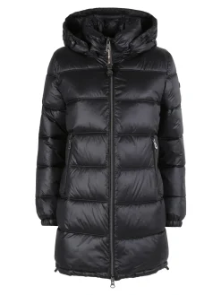 Mont Rose Giubbotto donna imbottito con cappuccio e zip - nero