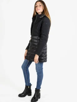 Mont Rose Giubbotto donna multistrato con cappuccio e zip - nero