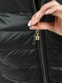 Mont Rose Giubbotto donna multistrato con cappuccio e zip - nero