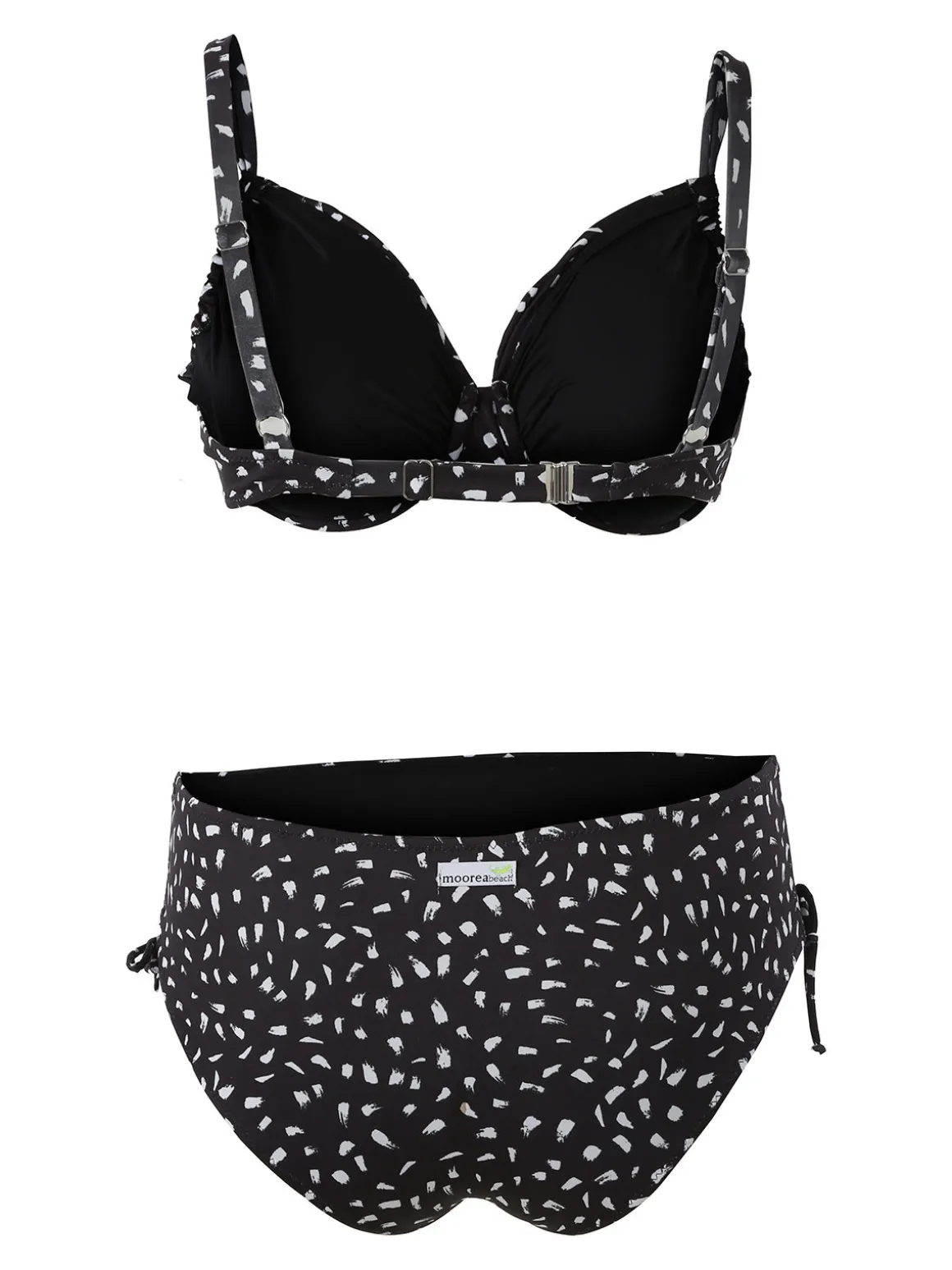 Moorea Beach Bikini donna con coppe imbottite e con ferretto e slip - nero