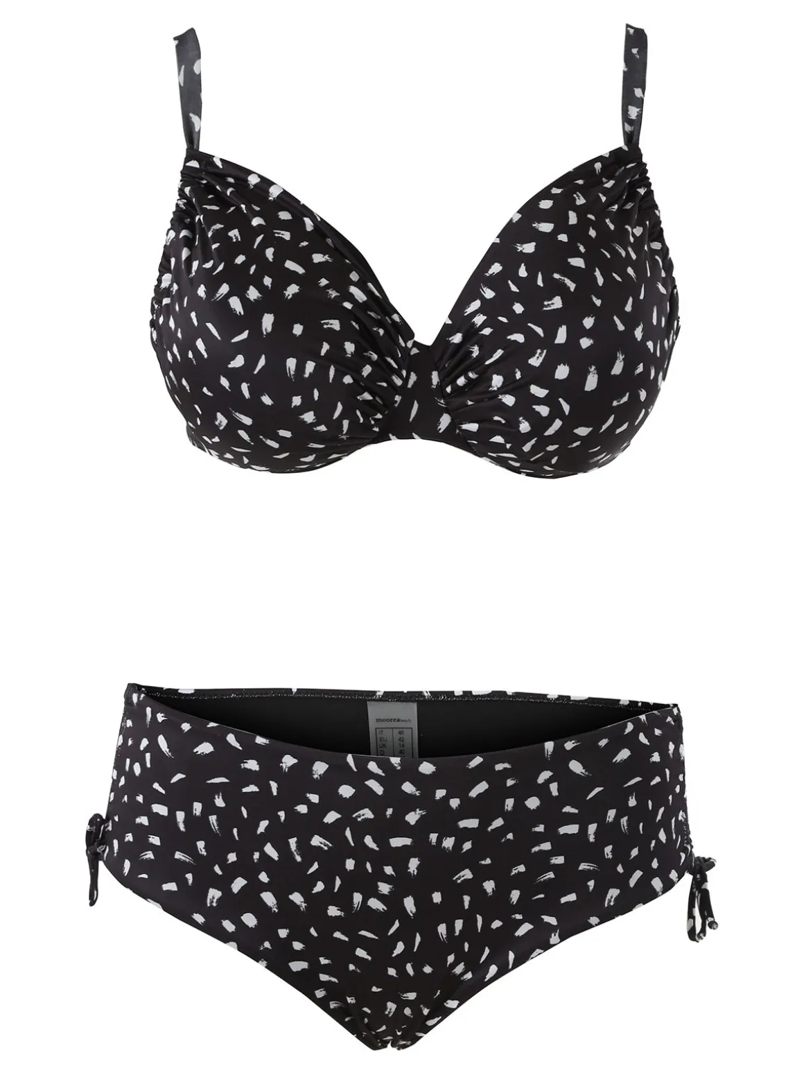 Moorea Beach Bikini donna con coppe imbottite e con ferretto e slip - nero