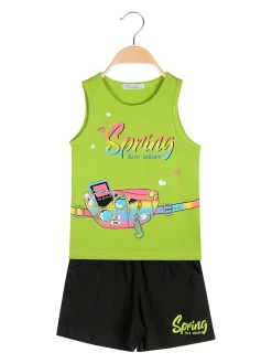 Mouset Completo corto da bambina con canotta e shorts