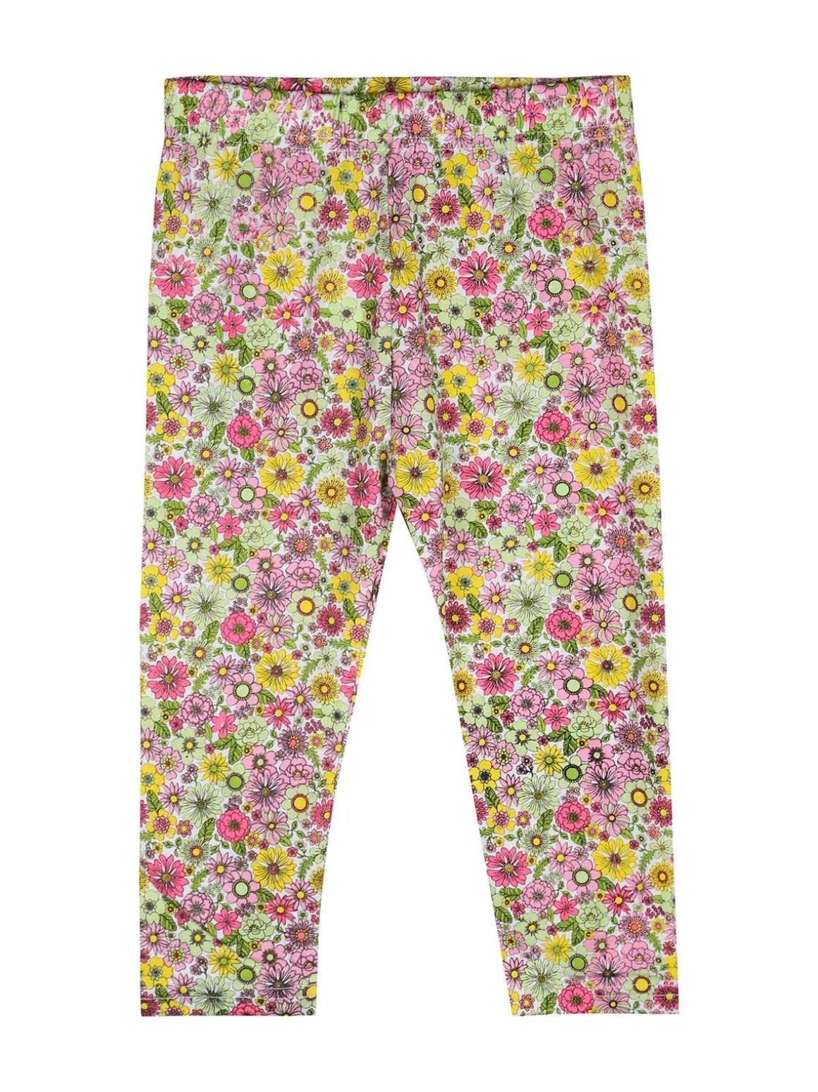 Mouset Completo da bambina 2 pezzi con t-shirt e leggings fiorati a 3/4