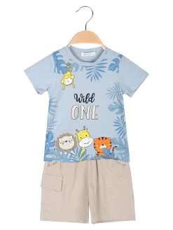 Mr Jek Completo corto da neonato con t-shirt e bermuda