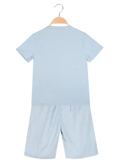 Mr Jek Completo corto da ragazzo con t-shirt e bermuda - azzurro