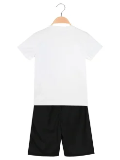 Mr Jek Completo corto da ragazzo con t-shirt e bermuda - bianco