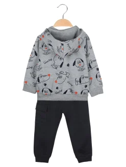 Mr Jek Completo da neonato 3 pezzi - grigio