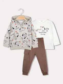 Mr Jek Completo da neonato 3 pezzi - fango