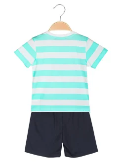 Mr Jek Completo da neonato 2 pezzi con t-shirt e bermuda