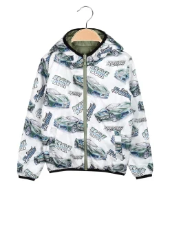 Mr Jek Giubbino 100 grammi da ragazzo reversibile con cappuccio e zip - verde chiaro