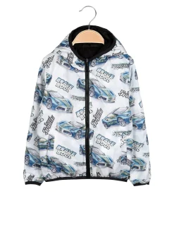 Mr Jek Giubbino 100 grammi da ragazzo reversibile con cappuccio e zip - nero