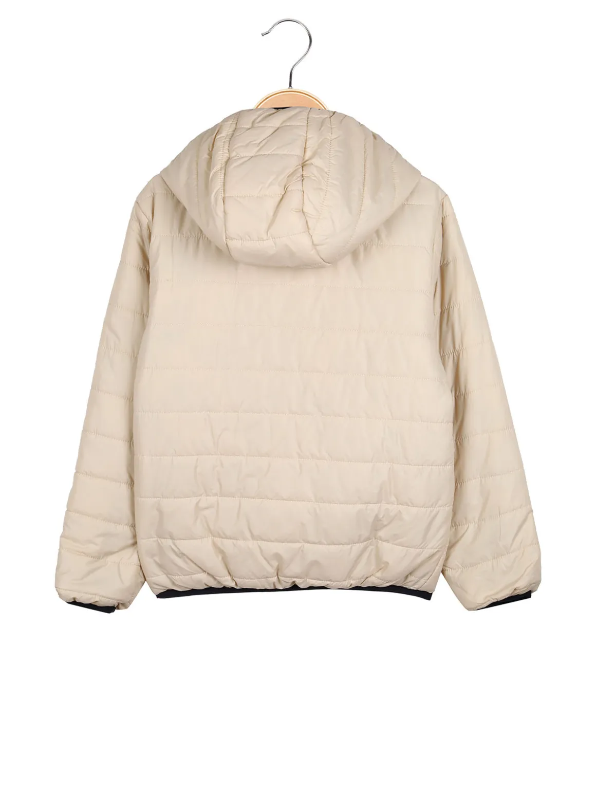 Mr Jek Giubbino 100 grammi da ragazzo reversibile con cappuccio e zip - beige