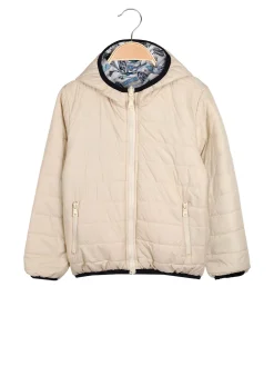 Mr Jek Giubbino 100 grammi da ragazzo reversibile con cappuccio e zip - beige