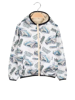 Mr Jek Giubbino 100 grammi da ragazzo reversibile con cappuccio e zip - beige