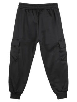 Mr Jek Pantaloni cargo da bambino con coulisse e catena decorativa - grigio