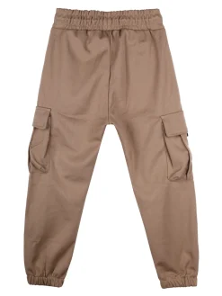 Mr Jek Pantaloni pesanti da bambino con tasconi laterali e coulisse - marrone