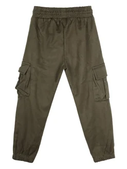 Mr Jek Pantaloni pesanti da bambino con tasconi laterali e coulisse - militare