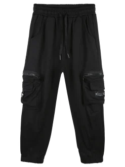 Mr Jek Pantaloni tuta da bambino con tasconi laterali e polsini