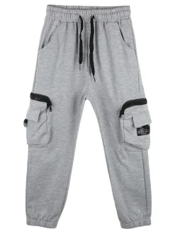 Mr Jek Pantaloni tuta da bambino con tasconi laterali e polsini