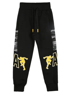 Mr Jek Pantaloni tuta da bambino con interno felpato - nero