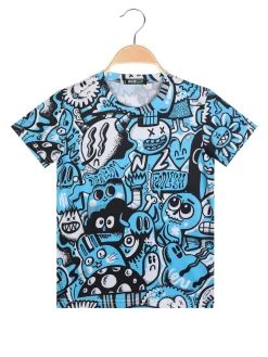 Mr Jek T-shirt con stampa da bambino manica corta